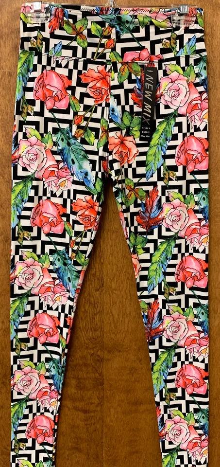 Rainbow Floral Leggings