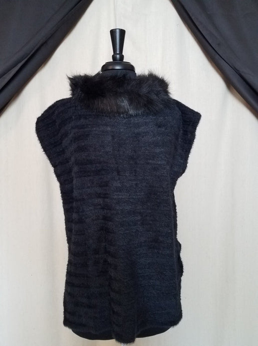 Fur Trim Knit Tunic