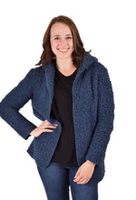 Load image into Gallery viewer, Ethyl Fuzzy Hoodie Cardigan in Navy or Olive