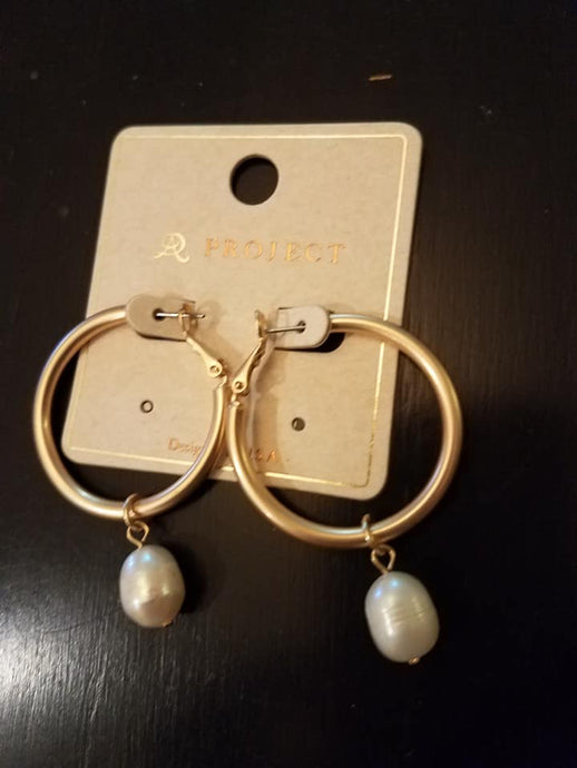 Gold and Pearl Earrings