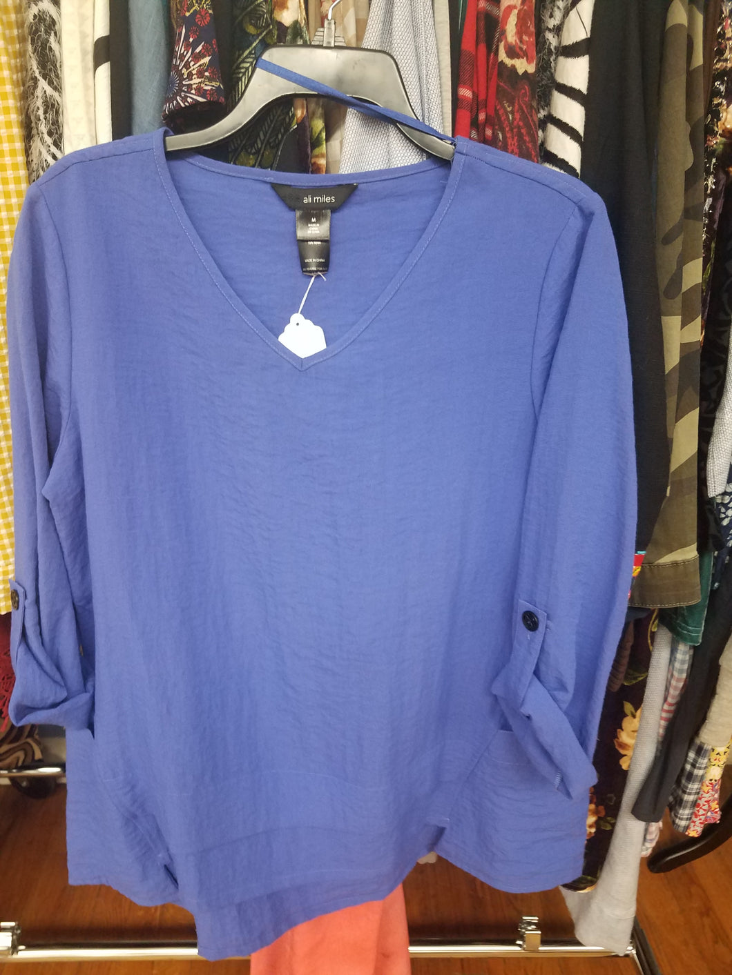 Ali Blue V Neck
