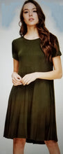 Load image into Gallery viewer, Knit Solid Plus Size A Line Baby Doll Midi Dress