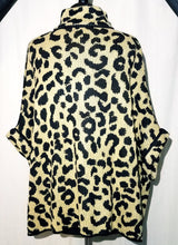 Load image into Gallery viewer, Leopard Knitted Cloak with Gold and Leather Latch Closure