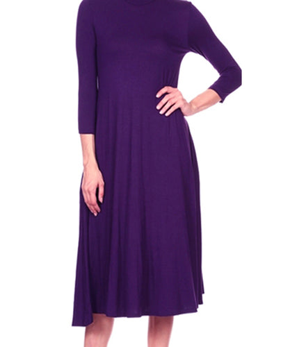 Magic Dress 3/4 Sleeve Jersey with Side Seam Pockets