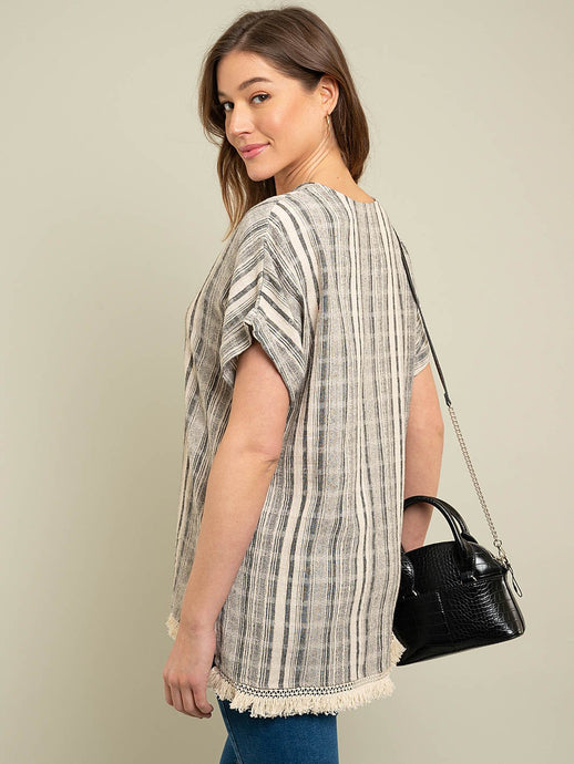 Multi Stripe Cotton Tunic