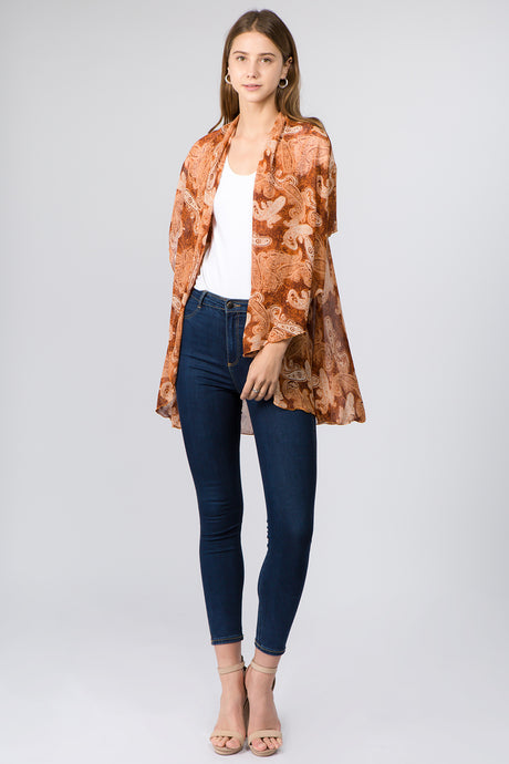 Fall Paisley Circle Vest