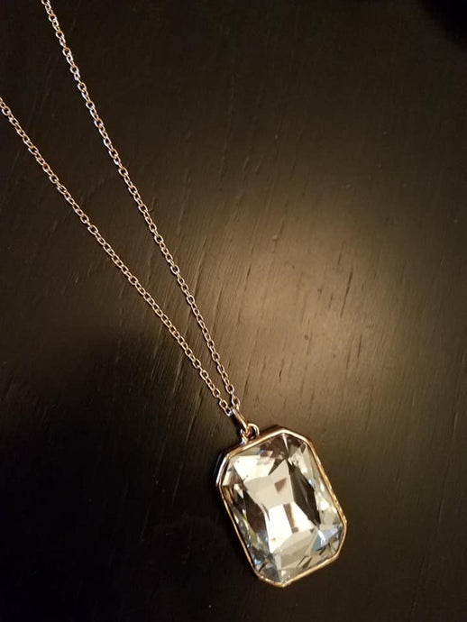 Rectangle Pendant Necklace