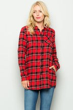 Door Buster!   Plaid Button Down Long Sleeves Top