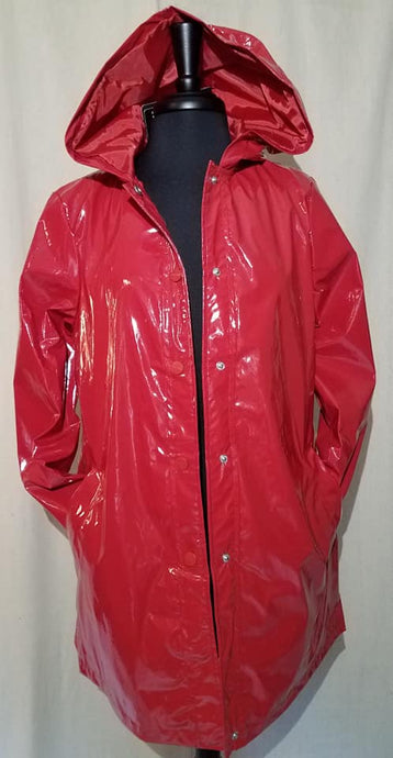 Red Car Length Rain Slicker