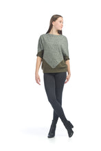 Load image into Gallery viewer, Papillon Oversized Boucle Olive Top