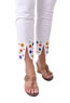 Pull on Ankle Pant with Colorful Grommets