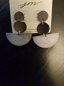 Wooded Crescent Earrings