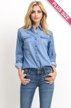 Long Sleeve Chambray Shirt