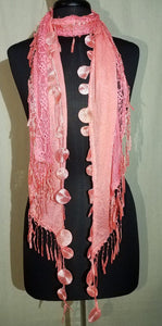Lace Scarf in Coral