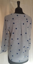 Load image into Gallery viewer, Three Quarter Length Sleeve Heather Polka Dot Top
