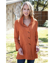 Load image into Gallery viewer, Ali Miles Texture French Cuff Button Tunic Top