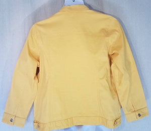 Plus  Solid Yellow Twill Jacket